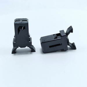 Organisateur de pare-soleil de voiture en nylon, petite taille, étui à lunettes avec boucle à ressort et interrupteur autobloquant pour rangement automobile - Product Image 1