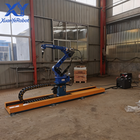 Robot industriel sur rail au sol YASKAWA, bras de robot automatique pour soudage TIG MIG, station de soudage à 6 axes