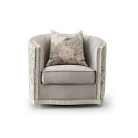 Canapé de salon de luxe moderne, fauteuil individuel de luxe avec accoudoirs, design moderne décontracté, fauteuil en tissu de designer, fauteuil club confortable