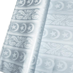 Africano Shadda <span class=keywords><strong>Damasco</strong></span> blanco Mauritania diseño clásico hecho a medida 160CM Alemania algodón Tissu africano Bazin Riche - Product Image 2