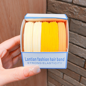 2022 nouvelle bande de caoutchouc pour femmes, attache élastique, filet, cercle de cheveux rouge, corde de cheveux tressée - Product Image 6