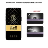 Protection d'écran en verre trempé 9H antistatique ESD 0,4 mm pleine couverture Golden Diamond pour iPhone 13 14 16 15 Pro 17 Pro Max 15 Plus