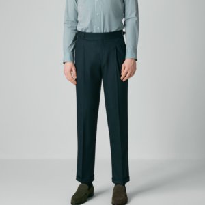 Pantalon de <span class=keywords><strong>style</strong></span> napolitain à taille mi-haute, avec ajusteurs latéraux et ceinture Gurkha pour <span class=keywords><strong>homme</strong></span>, pantalon sur mesure pour <span class=keywords><strong>homme</strong></span> - Product Image 5
