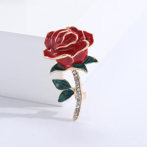 Rose broche luxe coloré strass percé broche capricieuse femme broches accessoires bijoux de haute qualité - Product Image 5