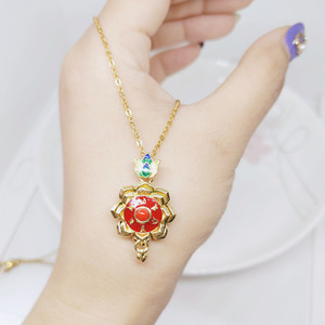 Pendentif Lotus rotatif bouddhiste tibétain pour hommes <span class=keywords><strong>et</strong></span> femmes, collier de prière Mantra, Six mots, collier de méditation, bijou cadeau, - Product Image 2