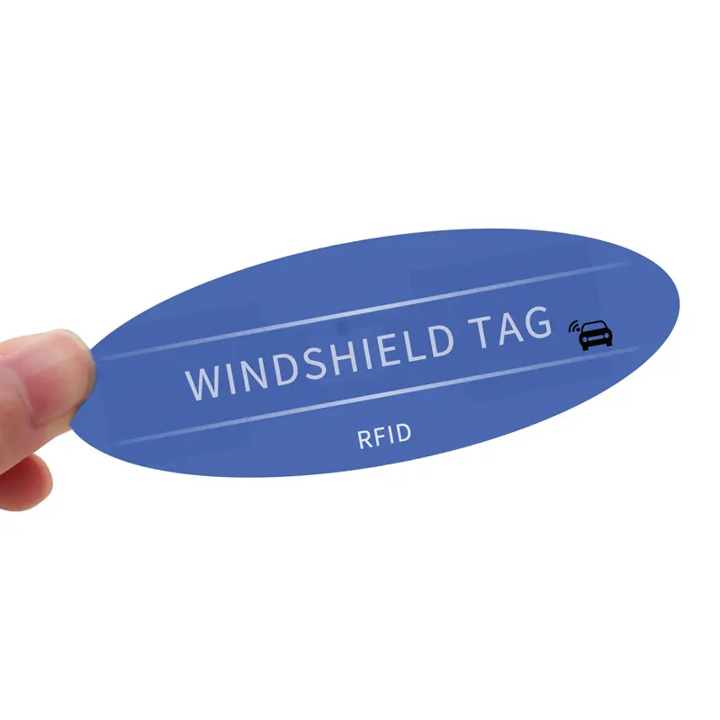 RFID Uhf ön cam araba Sticker uzun menzilli Rfid etiketi pasif su geçirmez elektronik araç kayıt Anti-Tamper Uhf etiketi