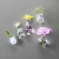 DIY Mini vase à plantes 3D en verre, aimant de réfrigérateur créatif, décoration pour la maison et le bureau, aimants autocollants pour vase