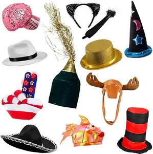 Komik parti şapkaları çeşitli elbise kostüm parti şapkaları Cosplay şapka