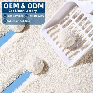 โรงงาน OEM ODM ผลิตภัณฑ์ทรายแมวจากมันสำปะหลังคุณภาพสูง ปราศจากฝุ่น จับตัวเป็นก้อนเร็ว เป็นมิตรต่อสิ่งแวดล้อม ย่อยสลายได้ ควบคุมกลิ่น  รับผลิตตามสั่ง ขายเป็นกิโลกรัม - Product Image 1