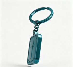 Metal <b>Key</b> Chain <b>Square</b> Keyring Zinc Alloy Pendant Ring Custom Logo Gift Souvenir - Product Image 2