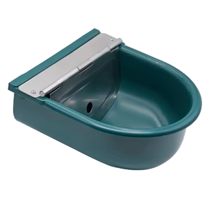 Abreuvoir automatique pour animaux, chevaux et bovins, avec couvercle en acier inoxydable vert foncé, vanne flottante pour ferme - Product Image 4