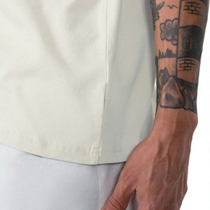 T-shirt en jersey imprimé surdimensionné pour homme, 100 % coton, col rond, manches courtes, tricoté, devant uni, couleur unie, vêtement décontracté - Product Image 5