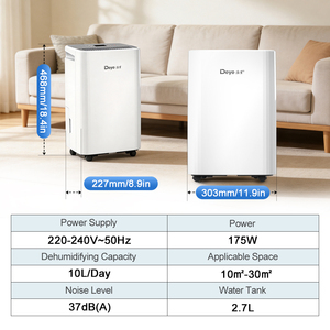 เครื่องลดความชื้นในบ้านแบบพกพา DYD-A10A ควบคุมผ่านแอป WiFi ความจุ 10 ลิตร สำหรับห้องนอน - Product Image 5