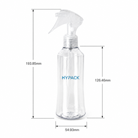 Bouteille pulvérisateur transparente en PET de 200 ml personnalisée pour nettoyant de cuisine, soin des plantes, brumisateur, emballage pour nettoyage domestique