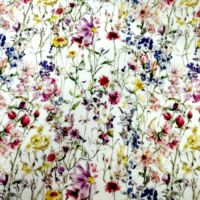 Tissu imprimé numérique à motif floral personnalisé, 100% coton, léger, respirant, de haute qualité, tissé uni, robe chemise pour filles et femmes