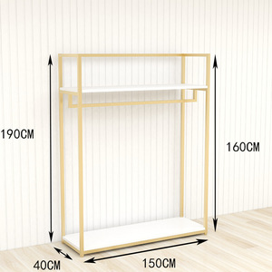 Cửa Hàng Quần Áo Giá trưng bày Hai Lớp Móc áo nam và nữ Giá trưng bày Bên Móc treo sàn đứng - Product Image 1