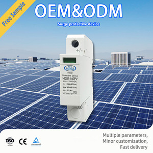1P 40KA DC <span class=keywords><strong>Protector</strong></span> contra sobretensiones para Sistema <span class=keywords><strong>Solar</strong></span> Dispositivo de protección contra sobretensiones DC SPD para energía <span class=keywords><strong>solar</strong></span> 1000VDC - Product Image 2