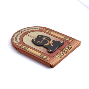 Creative Design Cute Pattern Customize Shape Foldable PU Leather <b>Compact</b> Portable Makeup <b>Mirror</b> - Product Image 4