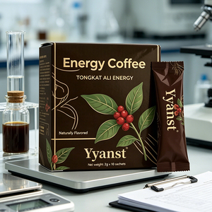 Fabricant OEM de café énergétique aux herbes personnalisé, café de soutien à la vitalité au Tongkat Ali avec logo personnalisé, marque privée, 2g portion individuelle - Product Image 4