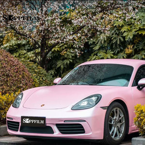 1.52x18m autocollants d'emballage de véhicule en PVC à libération d'air, métal léger électrique, rose cerise, feuille de vinyle brillant, Film d'emballage de voiture - Product Image 3