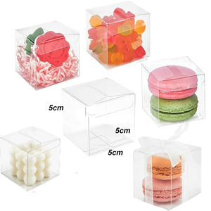 Caja de Plástico Transparente PET de 2x2x2 Pulgadas para Regalos, Mini Cubo para Dulces, Macarons, Bombas de Chocolate y Otros Productos - Product Image 1