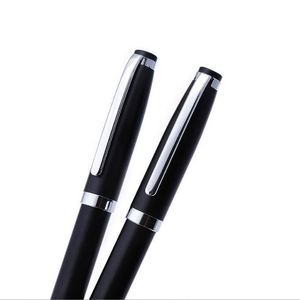 New Heavy Matte Black Business Style Custom Company Logo Twist Metal <b>Gift</b> Pen - Product Image 2