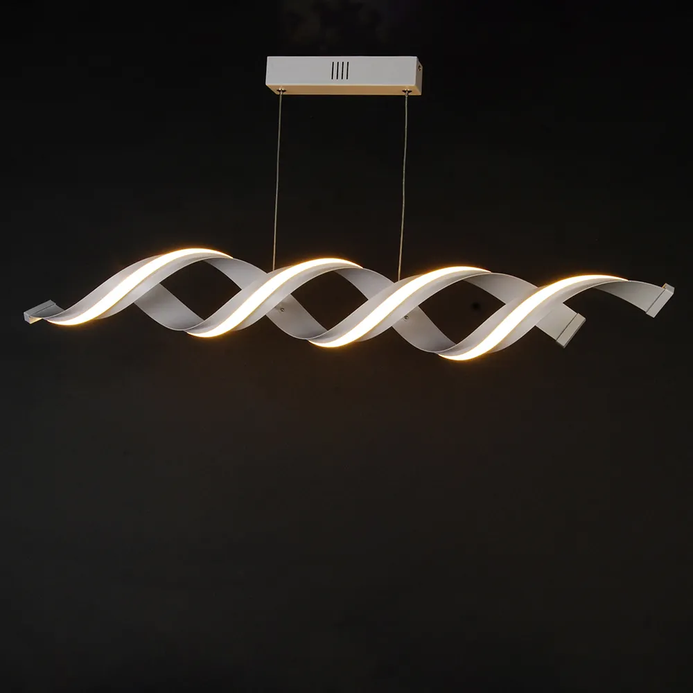 25w Trending Dimmable Restaurant Pendant Lamp Modern Style Wave Crossed Led Hanging Pendant Light Chandelier
