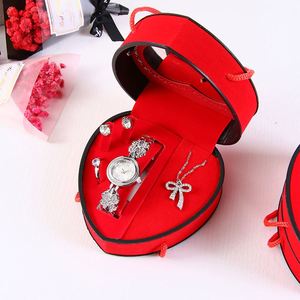 Ensemble cadeau promotionnel en gros, montre + boîte cadeau de bijoux pour les petites amies, la fête des mères et la Saint-Valentin - Product Image 1