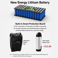 Kit de Conversión de Bicicleta Eléctrica de 350W, Motor de Buje Delantero/Trasero, Kit de Rueda para Bicicleta Eléctrica de 36V/48V, Acelerador LCD, Luz LED, Venta al por Mayor OEM/ODM