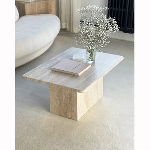 <span class=keywords><strong>Mesa</strong></span> de centro de travertino beige personalizada, muebles de piedra para sala de estar, <span class=keywords><strong>mesa</strong></span> de té de mármol, <span class=keywords><strong>mesa</strong></span> de centro de mármol - Product Image 1
