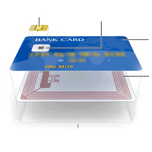 Tarjeta personalizada HF y UHF F08 24C01 con chip de identificación inteligente doble RFID blanca y en blanco para impresora - Product Image 3