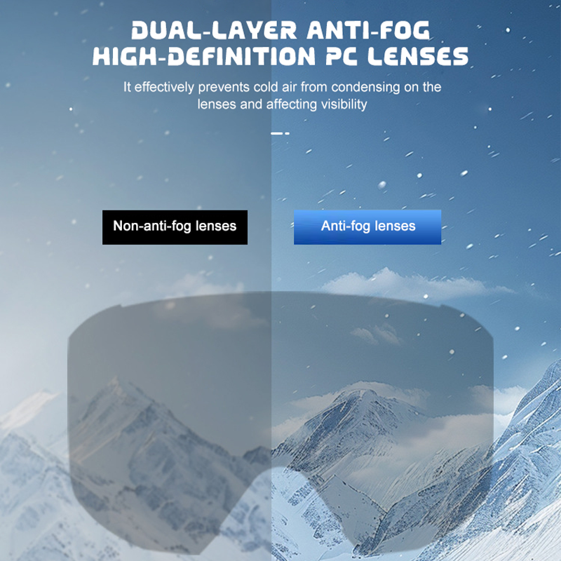 OEM 2025 Custom Logo Frameless Retro Anti-Fog Ski Goggles Men's Women's Sports Eyewear Magnet Snow Googles for Snowboarding