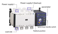 123 YUYE YES1-1250GA 4 pôles 1250A Socomec Type ATS commutateur de transfert automatique