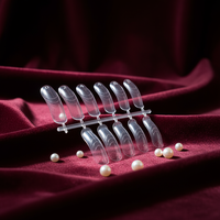 OEM 150 TIPS/BOÎTE – Capsules d'ongles naturelles pour extension rapide, sans papier, couverture complète, motif rond, longue durée