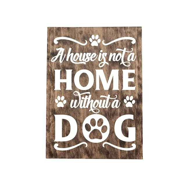 熱い販売の家の装飾壁の装飾犬のタグMdf面白い木製の犬がことわざで木製の看板をぶら下げています