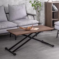Table basse relevable convertible en table à manger, table multifonction pliable pour petit espace, salon