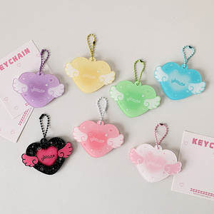 Spot Wholesale Heart-Winged Acrylic ID Photo Frames 1-Inch Certificate Photo Storage Display <b>Keychains</b> & Hanging Ornaments - Product Image 2