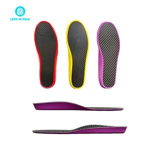 Plantillas Deportivas Antideslizantes y Cómodas Love in Soul, Plantillas de Fibra de Carbono de Suela Completa, Absorción de Impactos, Rebote - Product Image 1