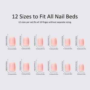 เล็บปลอมแบบกดติด 24 ชิ้น ขนาดกลาง สีขาวนม ลายดอกไม้เจล 3 มิติ เล็บปลอมสำเร็จรูป ปลายเล็บปลอม ขายส่ง - Product Image 4