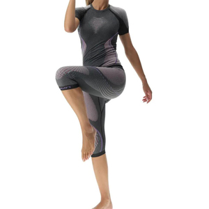 Abbigliamento sportivo da donna senza cuciture freedom comfort tecnico base layer camicie a maniche corte per lo sci ciclismo corsa e <span class=keywords><strong>trekking</strong></span> - Product Image 6