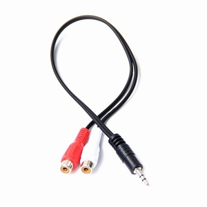 Adaptateur Jack 3,5 mm vers 2 <span class=keywords><strong>RCA</strong></span> Femelle, Câble Répartiteur Audio Vidéo avec Gaine en PVC et Blindage Combiné pour HDTV et Casque - Product Image 4