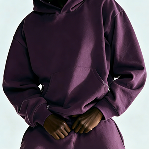 Unisex Cotton Hoodie Drop Shoulder Puff Sleeves Printed Daily Wear Comfortable Hoodie Customized Logo Streetwear Wholesale - Product Image 3