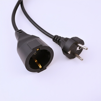 H05VV-F de l'UE 2pin 3pin 1mm2 CCA câble d'extension d'alimentation de Type Standard européen câble de rallonge Schuko M/F EU