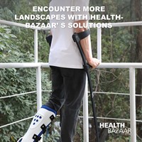 HEALTH BAZAAR Canne de marche en aluminium réglable noire tendance pour personnes handicapées