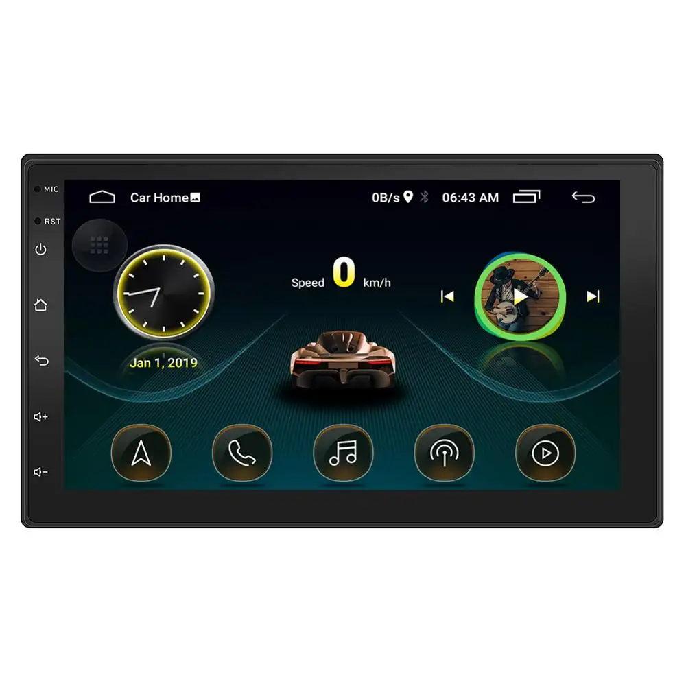 2 DIN Auto Android GPS Navigation Android 8.1 WiFi mit BT Touchscreen Auto Stereo GPS
