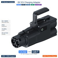 Convertidor de Carga CCS2 a GB/T DC 400A IP65, Adaptador CCS2 a GBT, Placa de Protocolo Tipo 2 IEC a Estándar Chino, Adaptador para Vehículos Eléctricos