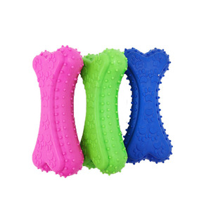 Commercio All'ingrosso della fabbrica di materiale TPR Forma di Osso di Cane Masticare Giocattolo asta Molare Interattivo Giocattolo Dell'animale Domestico - Product Image 1