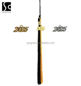 Hải Quân/Vàng hai màu bị chặn màu nắp tốt nghiệp tua 2025 tốt nghiệp dây tua tốt nghiệp tua - Product Image 3