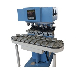 เครื่องพิมพ์แพดกึ่งอัตโนมัติ 6 สี สำหรับของเล่นลูกบอล หุ่นยนต์ นาฬิกาข้อมือ สภาพใหม่ พร้อมมอเตอร์สายพานและส่วนประกอบหลัก - Product Image 6