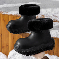 Bottes de neige imperméables en EVA pour femmes, doublées de fausse fourrure, antidérapantes, résistantes à l'usure, bottes courtes à la cheville pour l'hiver froid en plein air